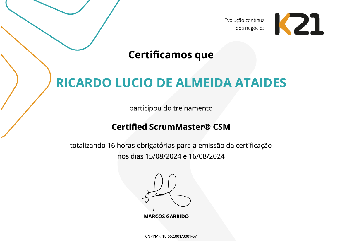 Certificado K21
